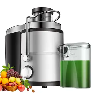 Entsafter für frisches Obst und Gemüse mit 2 Geschwindigkeitsinstellungen BPA-frei, benutzerfreundlich und einfach zu reinigende kompakte Entsafter