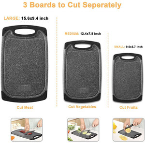 Ensemble de planches à découper antidérapantes, de petite à extra grande taille, pour la viande et les légumes - Product Image 2