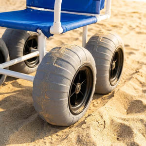 <b>Hot</b> Sale All Terrain Sand Beach <b>Wheelchair</b> Durable PVC Frame Large Balloon <b>Wheels</b> Chair - Product Image 4