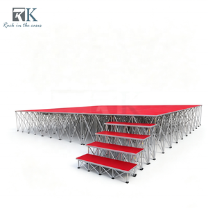 Escenario Portátil de Aluminio, Escenario Inteligente con Escalera para Bodas, Plataforma de Escenario Interior - Product Image 1
