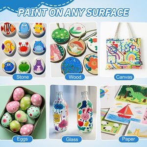 Acrylic <b>Paint</b> Marker Pen Soft Brush Head Waterproof Quick Dry Acrylic Marker Pen for Stone, Metal, Plastic, Glass, Canvas, Wood - Product Image 3