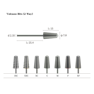 Fraise à ongles en carbure double sens Volcano 7,0 mm pour le retrait du gel, outil de manucure professionnel pour moteur électrique sans balais - Product Image 4