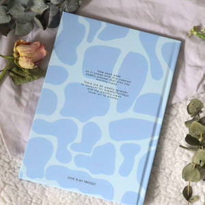 Labon màu xanh trừu tượng thiết kế bán buôn chương trình nghị sự tái chế giấy tùy chỉnh hàng tuần undated mục tiêu kế hoạch bìa cứng máy tính xách tay - Product Image 2