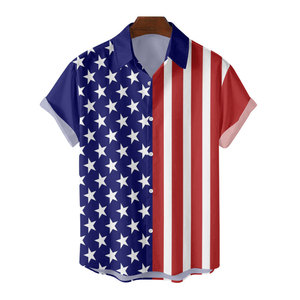 Nuoxin Custom 2024 America Camiseta barata de EE. UU. Hombres americanos Us Polo Shirt Bandera americana para camiseta - Product Image 1
