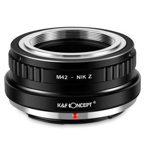 DSLR อะแดปเตอร์เลนส์กล้อง M42แหวนเลนส์เมานต์เลนส์กับ Z7 <span class=keywords><strong>Z6</strong></span> Ni * Kon อะแดปเตอร์ยึดเลนส์แนวคิด K & F - Product Image 1