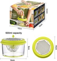 Alat Peras Jeruk Multifungsi 4-in-1 Manual dengan Wadah Pengukur untuk Lemon dan Sayuran