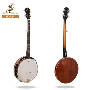 Barato 5 Cordas Banjo Atacado banjo REMO Tambor Pele Top Sapele Voltar Alta Qualidade Banjo Ukulele Made in China Para Venda