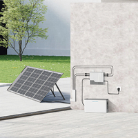 Système de panneaux solaires Deye pour balcon 1KW PV MPPT entrée 800W stockage d'énergie hybride micro onduleur deye 51.2V 40Ah 2KWH batterie au lithium