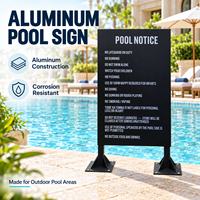 Panneau de règles de piscine en aluminium personnalisé, panneau d'avertissement de sécurité pour piscine extérieure, pour hôtels