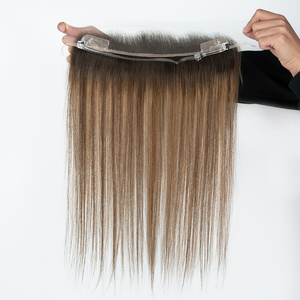 ท็อปเปอร์ผมแท้รัสเซียจีน 13x2 HD Lace Frontal Hairline สำหรับผู้หญิง ปิดผมบางบริเวณหน้าผาก พร้อมเชือกผูก - Product Image 2