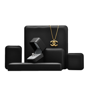 Black Packaging Box FANXI Luxury Black PU Leather Jewelry Packaging Box With Logo Custom Ring Box Pedant Box
