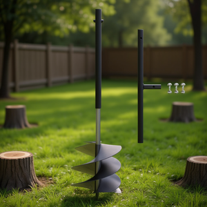 Foret pour piquetage de trous, tube d'extension en acier de 13,1 pieds, outil de jardinage manuel pour creuser des trous - Product Image 2