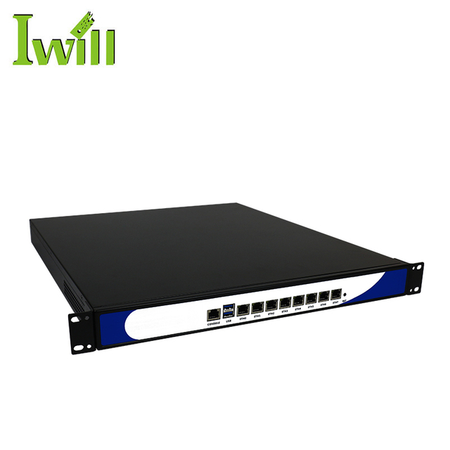 Wholesale 1U Pfsense Core I3 8100T Quad Network Server Win7 8 10 Linux DDR4 VGA 2USB 8LAN Computer System with Firewall & VPN