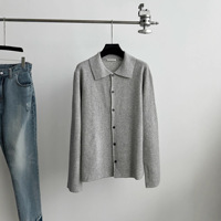 FABRICROW Wind Herbst Baumwolle Wolle Leicht-Luxuriöser Modischer Herren-Cardigan mit Revers im Lazy-Style, Maschinenwaschbar