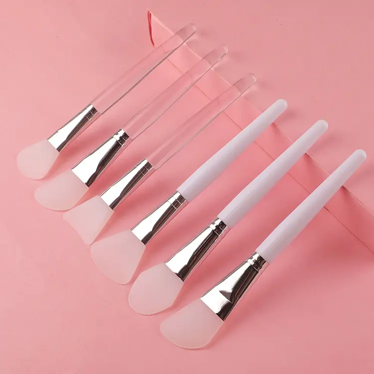 Free Sample Face Mask Brushes Synthetic,Diy Small Silicone Applicator Fan Clay Mini Facial Silicone Face Mask Brush