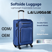 Valise trolley de qualité supérieure en tissu Oxford pour affaires avec compartiment pour ordinateur portable et roulettes silencieuses