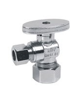 Vanne d'arrêt d'angle multi-tours sans plomb poignée évasée de Compression vanne d'arrêt d'angle en laiton chromé pour robinet de tuyau d'eau