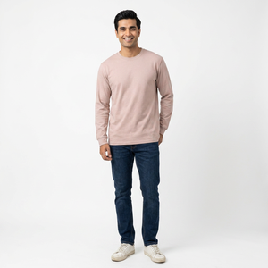 Meilleure vente printemps été 230g T-shirt à manches longues en coton avec impression personnalisée broderie logo décontracté à col rond uni pour hommes - Product Image 1