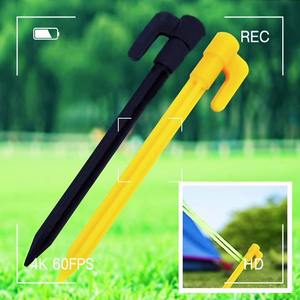 Estacas de plástico amarillas para tiendas de campaña, para uso en exteriores, camping y playa, tipo trigonal en V. - Product Image 3