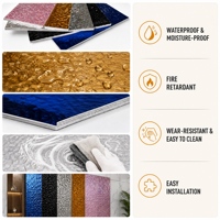 Panel Dinding Pameran Showroom Motif Riak Air, Finishing Ramah Lingkungan, Tersedia Pilihan Warna OEM