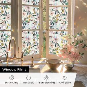Film de fenêtre de confidentialité en verre teinté fantaisie, vinyle givré, sans colle, adhésif statique, rectangle, Chine, maison, cuisine, bureau, salle de bain, 44x200cm - Product Image 3