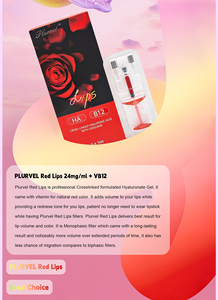 Relleno Labial con Vitamina B12 Certificado por la CE, Gel Rojo <span class=keywords><strong>de</strong></span> Ácido Hialurónico Reticulado, Relleno Dérmico Inyectable para <span class=keywords><strong>Aumento</strong></span> <span class=keywords><strong>de</strong></span> <span class=keywords><strong>Labios</strong></span> - Product Image 4