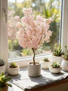 Vente directe d'usine, plantes artificielles de haute qualité de 1,4 m, plantes en pot, décorations pour les mariages et la décoration d'hôtels en intérieur - Product Image 2