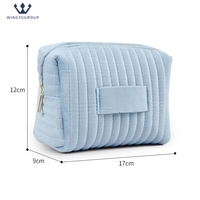 Sac de maquillage personnalisé avec logo pour femmes, mode outdoor, couleur unie, sac de rangement cosmétique portable en velours, grande capacité