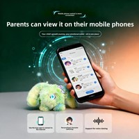 KI-Intelligente Sprachdialog-Polyesterfaser-Plüschpuppe mit LED-Augen, Musik, Sprachausgabe, Emotionaler Begleiter-Roboter