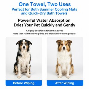 Tapis rafraîchissant pour chien en PVA lavable et durable, serviette rafraîchissante pour animaux de compagnie douce et très absorbante pour le <span class=keywords><strong>bain</strong></span> et le toilettage estival avec séchage rapide - Product Image 5
