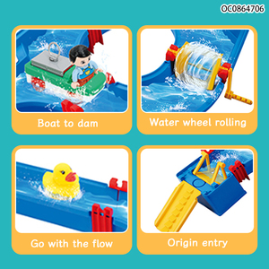89 pièces de jouets de bain de piste assemblés bricolage bébé enfants jouent à un jeu <span class=keywords><strong>d</strong></span>'<span class=keywords><strong>eau</strong></span> avec accessoires - Product Image 3