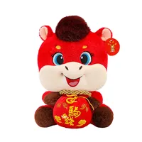 Nouvelle Peluche Porte-Bonheur du Zodiaque Cheval 2026, Sac Chanceux Brodé, Rembourrage Coton PP, Super Doux, Vernis Brillant, Anti-Stress, Halloween