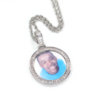 Nuevo Collar <span class=keywords><strong>con</strong></span> Medallón Circular Personalizado <span class=keywords><strong>con</strong></span> <span class=keywords><strong>Foto</strong></span>, Incrustaciones <span class=keywords><strong>de</strong></span> Circonita Cúbica, Estilo Hip Hop para Hombre, <span class=keywords><strong>Cadena</strong></span> <span class=keywords><strong>de</strong></span> <span class=keywords><strong>Oro</strong></span> o Plata Brillante - Product Image 6