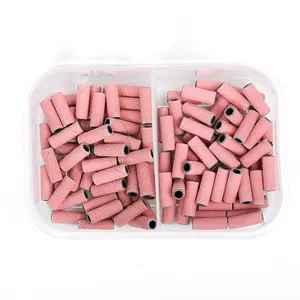 Wholesale Bulk Manicure Instrument Pink Mini 3mm Mandrel Bits Nails Accessoires Set Custom Logo Bag Nail Drill Sanding Bands