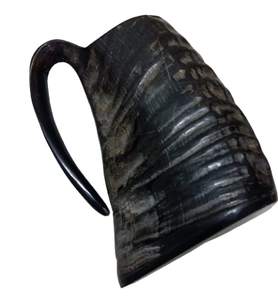 Mug à boire artisanal en corne pour une vaisselle unique, mug traditionnel en corne pour les amateurs de bière et de miad à prix avantageux - Product Image 1