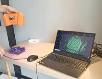 Scanner 3D laser bleu multi-lignes haute précision portable personnalisé pour l'automobile, interface USB, en stock