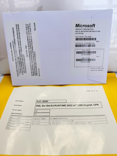 2022 MS SQL Server Enterprise DVD Pack with Unlimited Core English Lifetime Online License Activation Key Global Stock