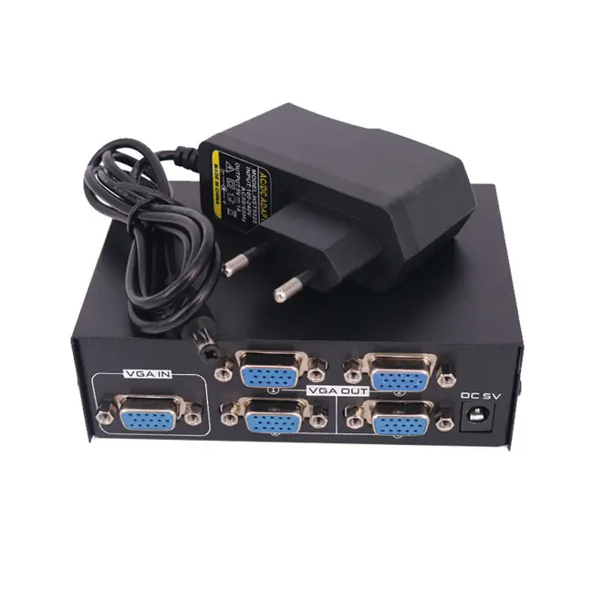 Répartiteur vidéo VGA SVGA 4 ports-1 ordinateur PC à 4 écrans moniteurs