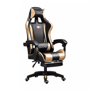 Chaise de bureau ergonomique en stock directement de l'usine, <span class=keywords><strong>fauteuil</strong></span> de massage en cuir PU, chaises de jeu PC avec repose-pieds rétractable - Product Image 4