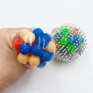 Pelota Antiestrés de TPR Blanca DNA, Pelota de Bolas Pegajosas, Pelota para Apretar, Juguete Promocional de 6CM - Product Image 2