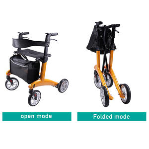 टिकाऊ चलने में सहायक गतिशीलता 4 पहियों की कुर्सी कार्बन फाइबर फोल्डेबल कार्बन फाइबर वॉकर - Product Image 4