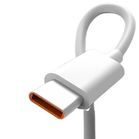 Nouveauté, câble de charge rapide USB-C 6A 120W, noyau en caoutchouc orange, PVC, charge rapide, transfert de données, type C