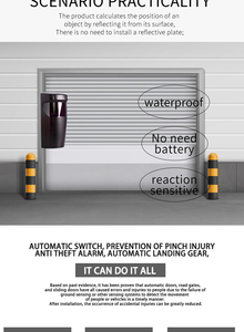 Sensore a Fascio Laser Wireless YET611LSR con Cappuccio Parasole, AC/DC 9V-24V, Rilevatore Automatico <span class=keywords><strong>per</strong></span> Porte, Sensore a Infrarossi - Product Image 3