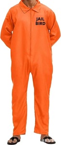 Disfraz de Prisionero Naranja para Adultos de Halloween con Pantalones, Traje de Poliéster para Fiesta, Actuación, Cine, Televisión, Prisionero, Recluso, Convicto - Product Image 5