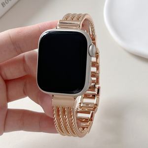 Nuovo Cinturino Regolabile in Acciaio Inossidabile 38/44/49mm Compatibile con <span class=keywords><strong>Apple</strong></span> <span class=keywords><strong>Watch</strong></span> Serie 10/9/8 <span class=keywords><strong>SE</strong></span> Traspirante Personalizzabile OEM - Product Image 4