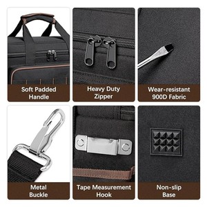 Wholesale Durable Wear-Resistant <b>Tool</b> <b>Storage</b> Bag with Adjustable Shoulder Strap, Portable <b>Tool</b> Organizer, Oxford Cloth 17 in - Product Image 4