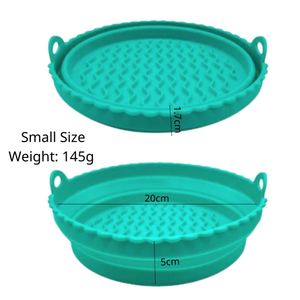 Revêtements de cuisson en silicone pour friteuse à air, réutilisables, antiadhésifs, forme ondulée ronde, pour une cuisson saine, utilisables au four, faciles à nettoyer, pour la cuisine - Product Image 2
