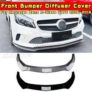 For Mercedes Benz A-Class W176 2016-2018 Body Kit Front Bumper Protector Spoiler Front Bumper <b>Splitter</b> Lip Guard Car Accessories - Product Image 1