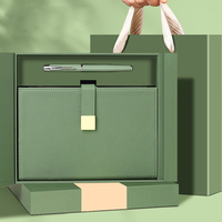 Coffret Cadeau de Luxe pour Carnet avec Logo Personnalisé, Sac à Cartes Zippé Imprimé en Sérigraphie pour Usage Promotionnel Professionnel et de Bureau