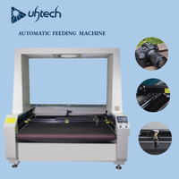 Machine de découpe laser CO2 CNC à alimentation automatique rapide avec positionnement par caméra panoramique pour métal, bois, caoutchouc, casques, PLT, HIWIN